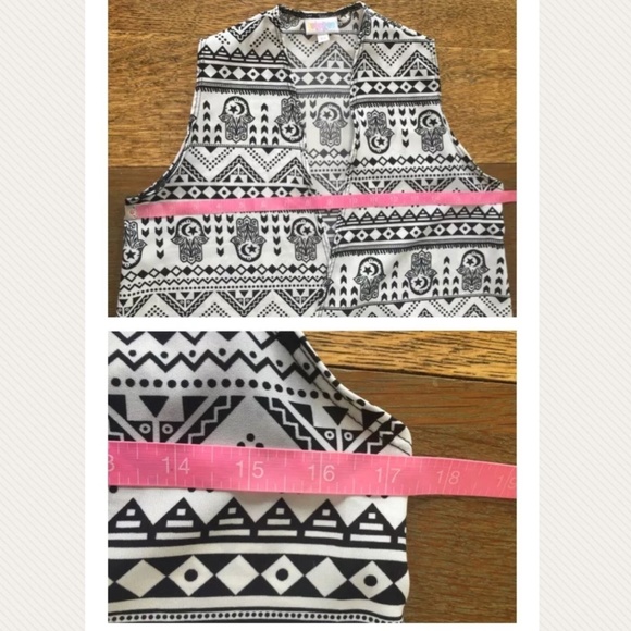 LuLaRoe XS Open Front Long Cardigan Top Sleeveless - Picture 6 of 8